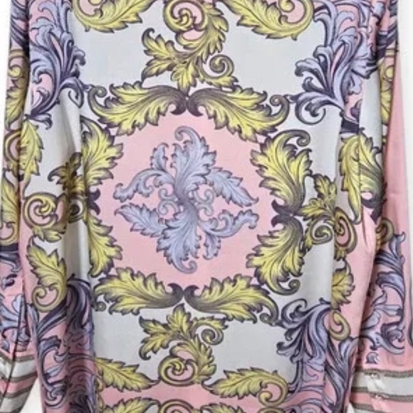 Alice + Olivia Multicolor Baroque Print Shirt - Picture 3 of 7